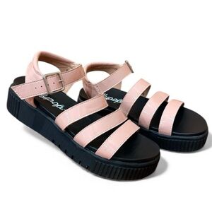 Jellypop Pink Strappy Platform Sandals